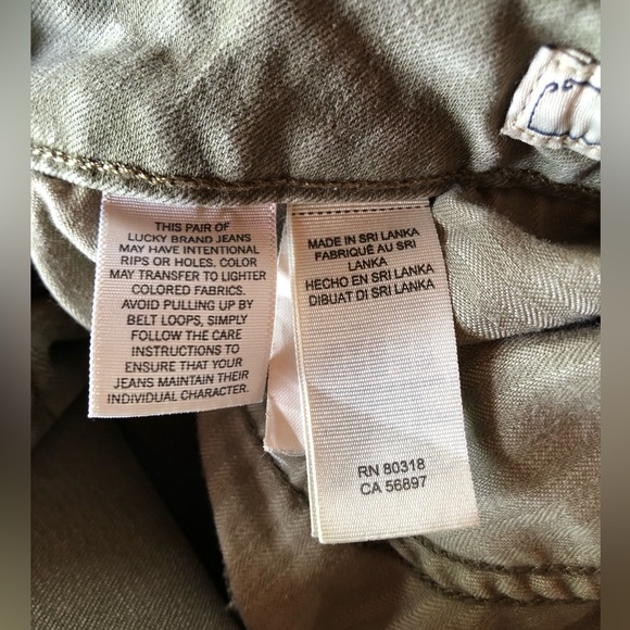 Lucky Brand Faded Green Cropped Jeans Size 18W - Picture 6 of 8